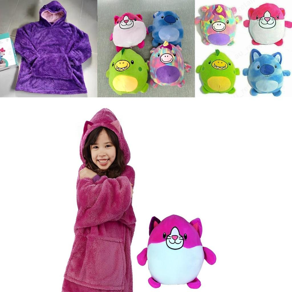 Kids Super Soft Plush Winter Fleece Warm Hooded Giant Sweatshirt Blanket