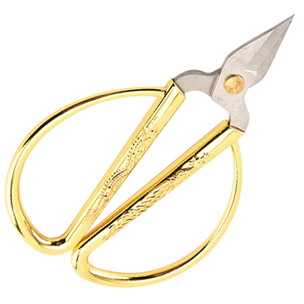Household Stainless Steel Scissors with Beautiful Chinese Dragon Phoenix Pattern Handle (3.5 )