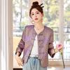 Frühling/Herbst 2025 Damen Lila Jacquard Jacke mit Rundhalsausschnitt und Froschknöpfen - Neuer Chinesischer Nationalstil (RS2803)
