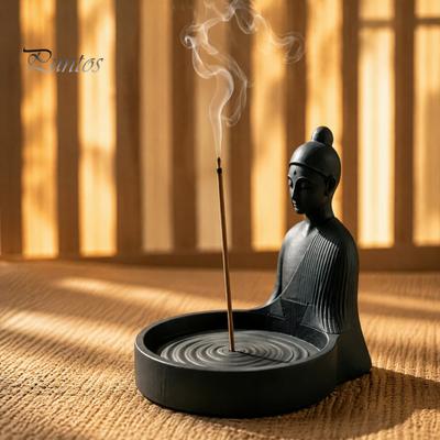 Räucherstäbchenhalter Meditation Buddha Halter, 3D Gedruckter Brenner mit Wellen Zen Stil Raumzubehör Aschenbecher, Schreibtischornament für Yoga