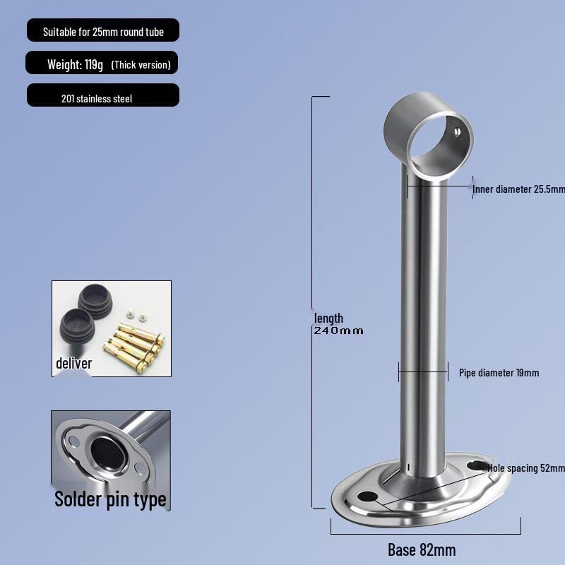 Stainless Steel Ceiling Mounted Clothes Drying Rack Flange Rod 