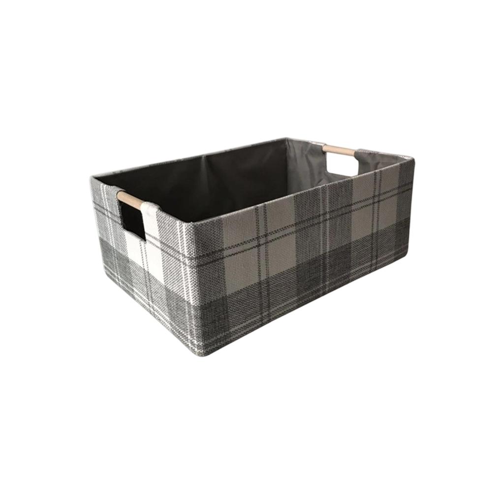 Multi Purpose Cloth Storage Basket For Home Organization With Sturdy Wooden Handles And Eco Friendly Design