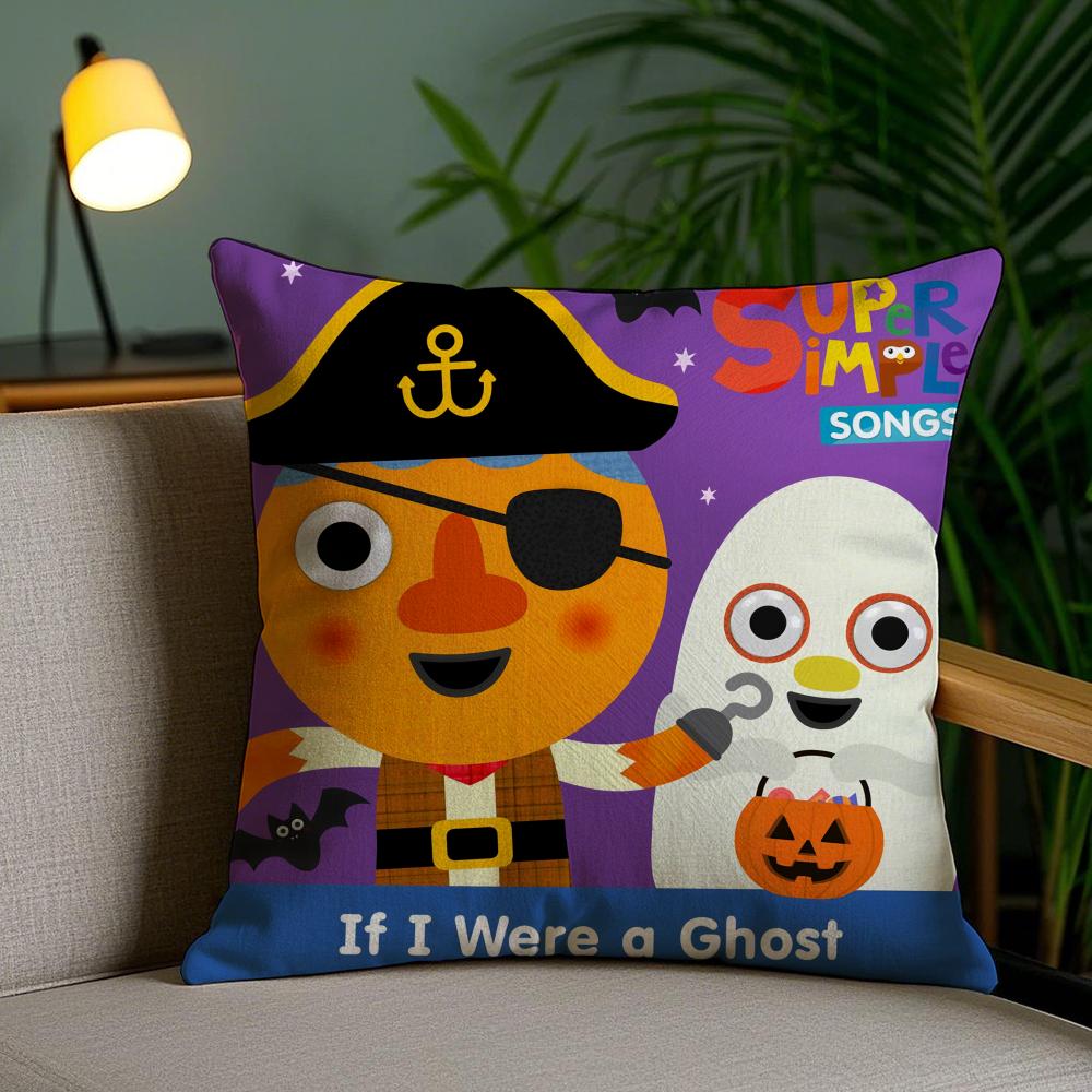 Cartoon Noodle & Pals Cushion Cover Soft Short Plush Double-Sided Printing Home Decor Machine Washable Pillow Case Gift