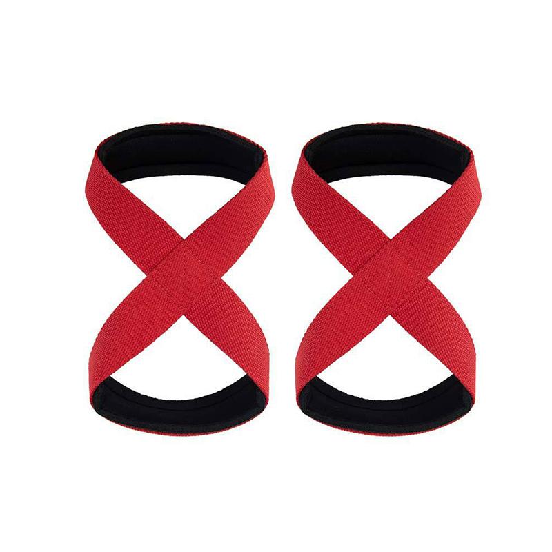 2 Adet Pedli Sekiz Şekilli Kayışlar Deadlift Ağırlık Kaldırma Bilek Kayışları Kaymaz Spor Fitness Power Lifter Egzersiz Barfiks Kayışları