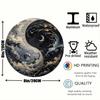 Metal Wall Art Yin Yang Decor Aluminum Round Wall Decor Weather Resistant Modern Home Decor High Definition Print