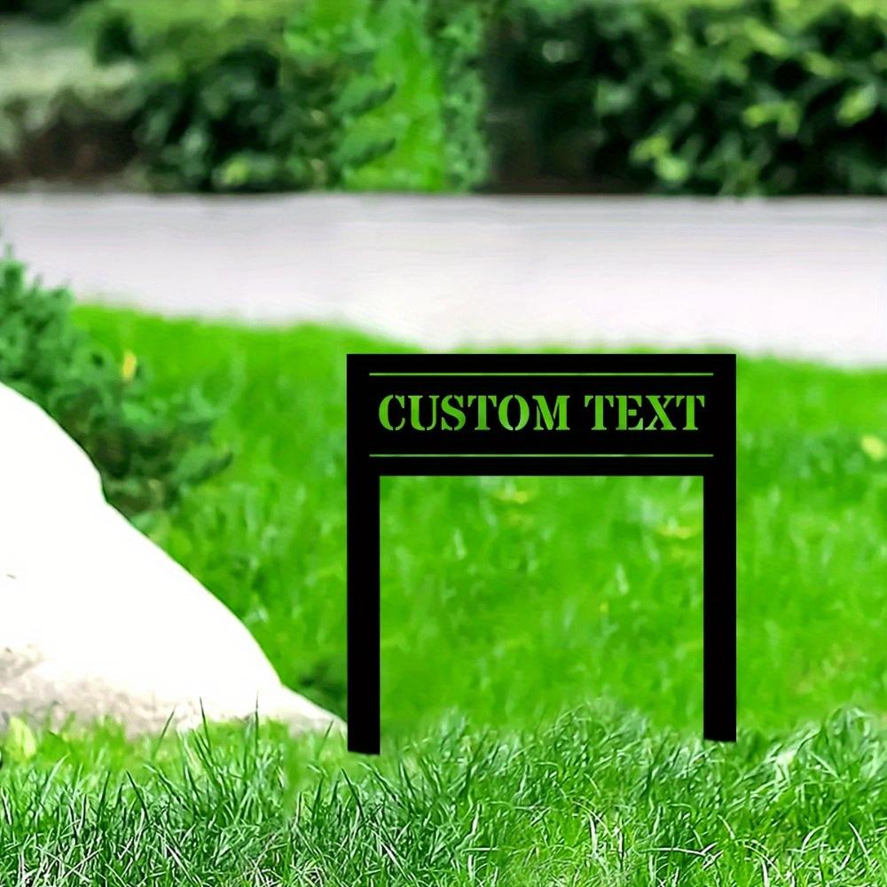 Metal Garden Stakes Custom Address Markers Lawn Decor Courtyard Ornament Yard Art Home Accent