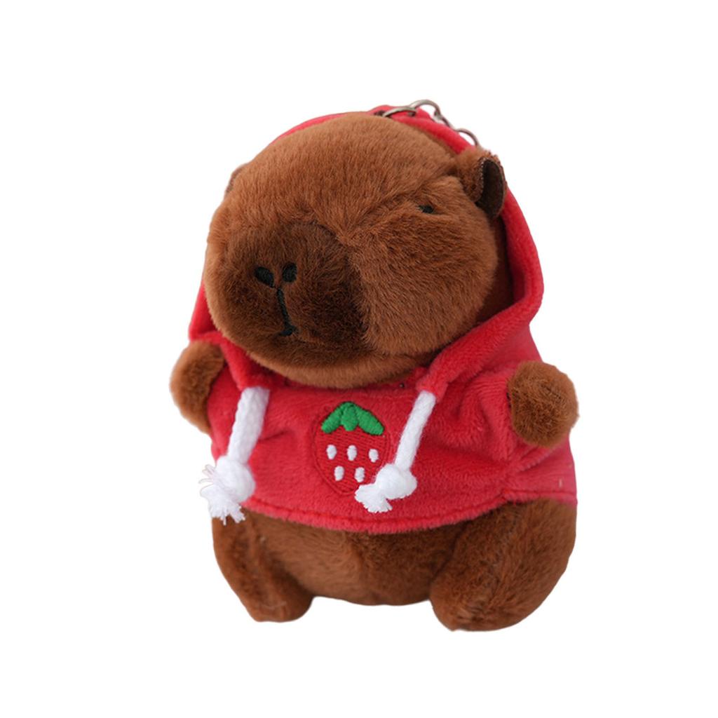 Adorable Capybara Pendant Plush Toy for Desktop Ornaments and Keychain Bag Hanging Ornament