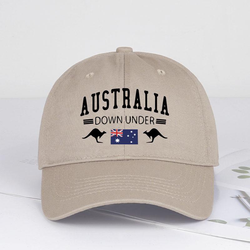 Australia Kangaroo Flag SoftTop Baseball Cap Retro Patriotic Style Daily Commute Outdoor Hiking Camping Travel Enthusiasts Ho