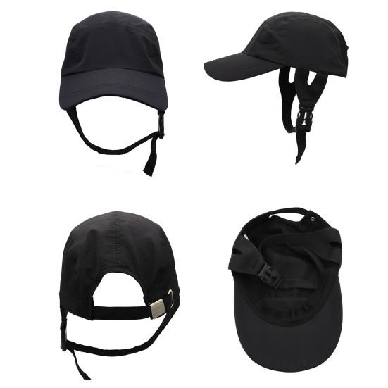 Unisex Sun Hat with Adjustable Buckle Solid Color Sun Protection Caps with Wide Brim Anti-UV Caps for Camping Hiking