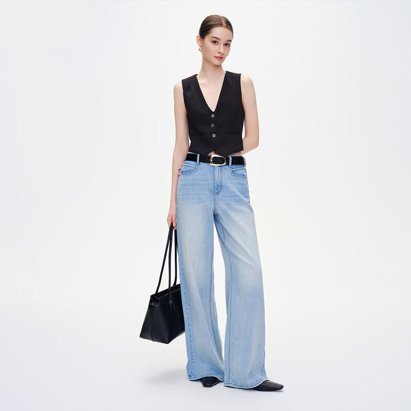 GIOVANNI VALENTINO Women's Wide-Leg Straight Jeans