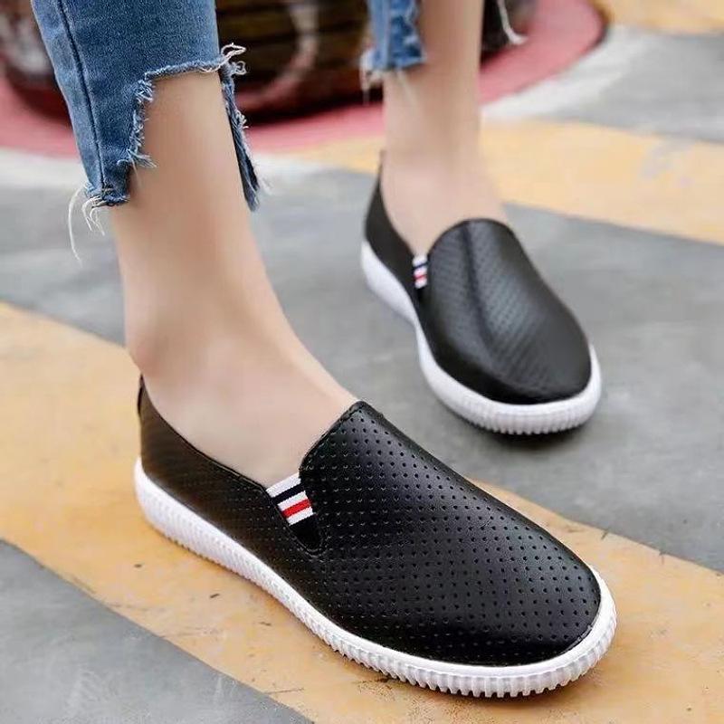 Women's Breathable Hollow Cloth Shoes - Spring/Summer 2025 Flat White Versatile Soft Sole