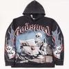 25ss Retro American Trend Washed Hip Hop Hoodie - Autumn/Winter