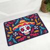 Cartoon Mexico Day of The Dead Entrance Doormat Home Decor Sugar Skulls Kitchen Hallway Rugs Bathroom Non-slip Floor Mat