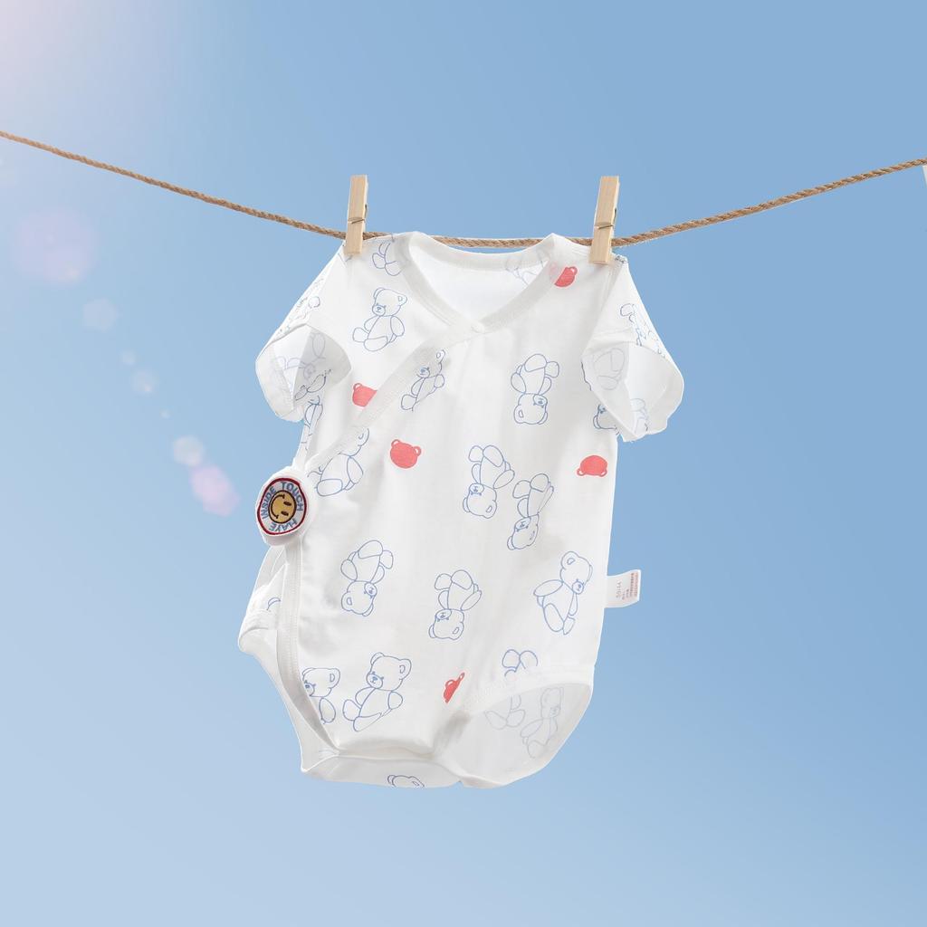 Unisex Newborn Short-Sleeve Bodysuit Pajamas