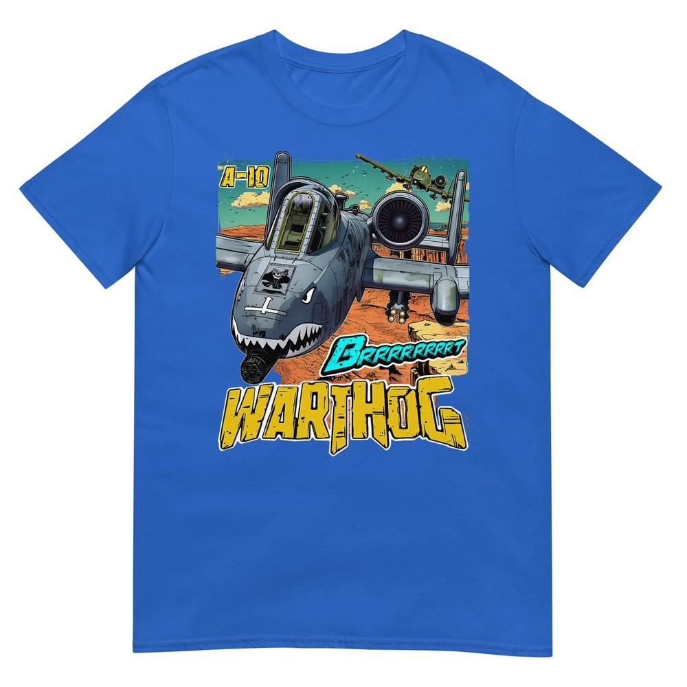 A10 Warthog Düsenflugzeug Brrrt Lustiges Comic-Grafik-T-Shirt