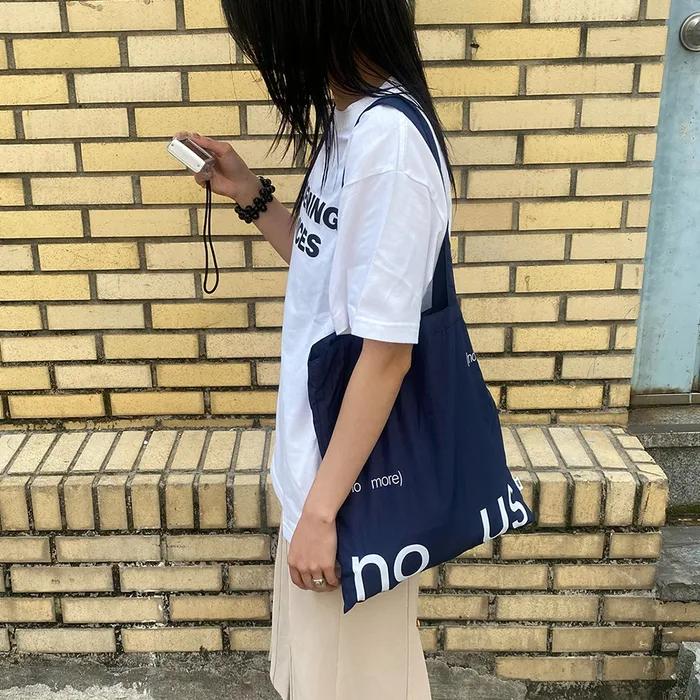 2nd Reorder_nomore bag_navy(Eco bag 5 colors)