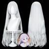 Cosplay Wig Identity V Anime Wig Frieren Long Silver White Synthetic Wig Simulation Scalp Role Play Wig with Wigcap for Hallowee
