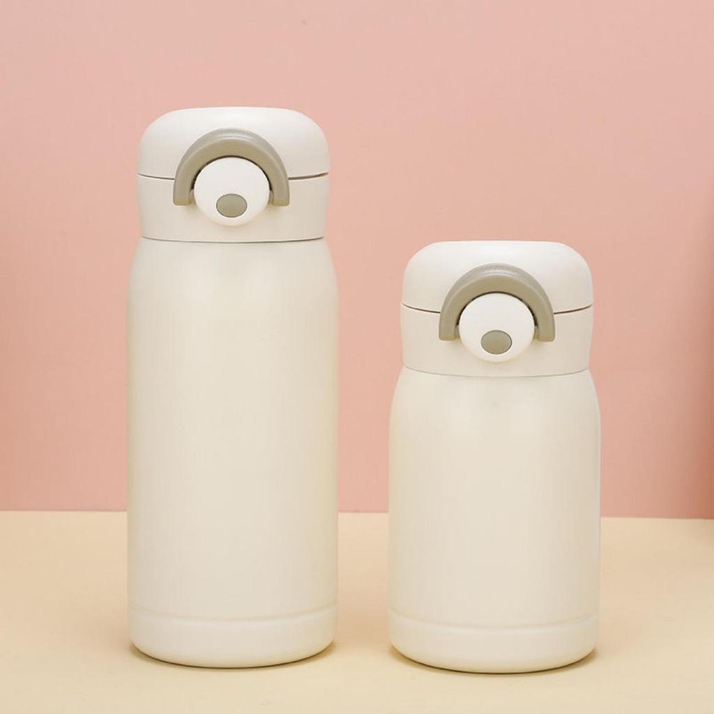 Compact 304 Stainless Steel Mini Thermos with Spring Lid - Ideal Gift and Portable Water Cup