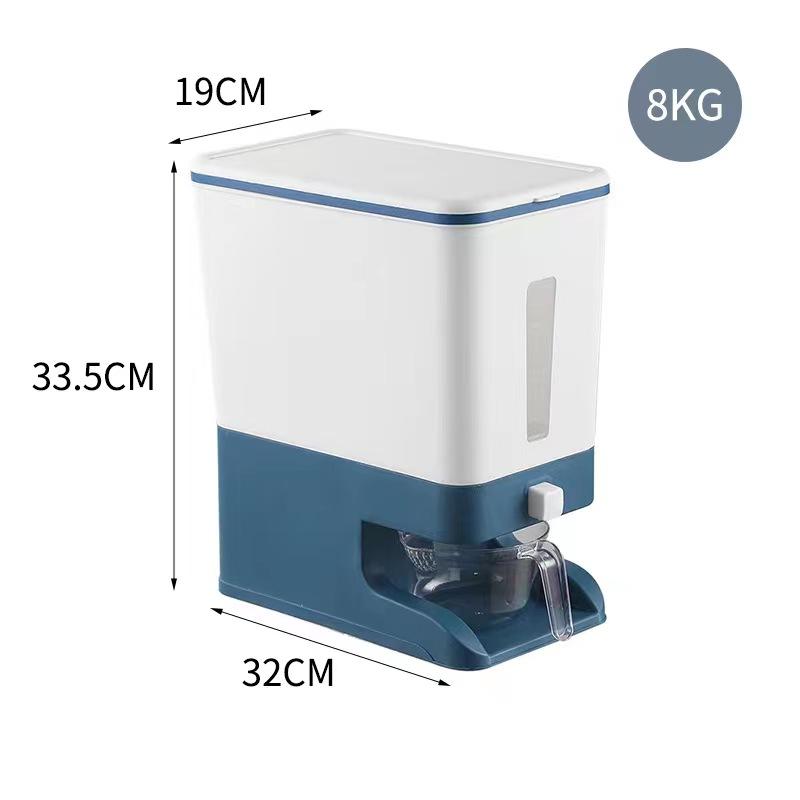 Pressure-type quantitative rice bucket, sealed moisture-proof and insect-proof miscellaneous grain tank, household rice storage