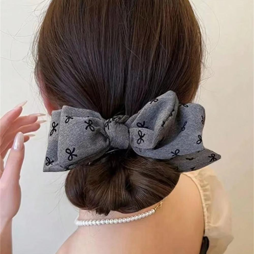 Barrettes Bow Print Claw Hair Headpiece Ponytail Clip Fashion Women's Hair Claw
