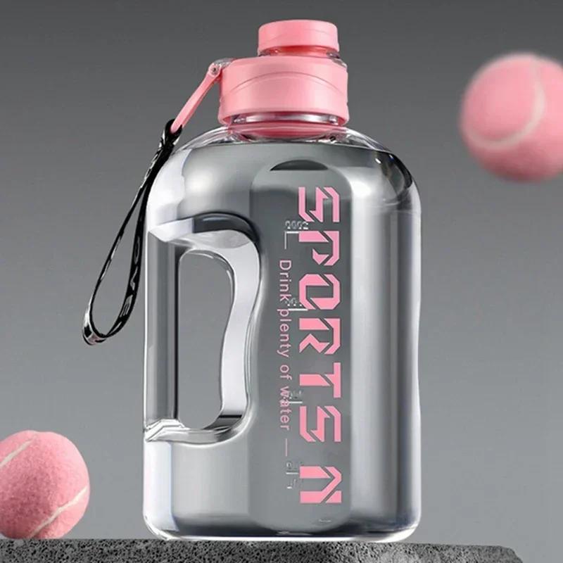 2L Water Bottle Sports Gym Water Kettle A Large Amount of Refilling Buckets In Summer  for Camping Travel BPA Free Drinking