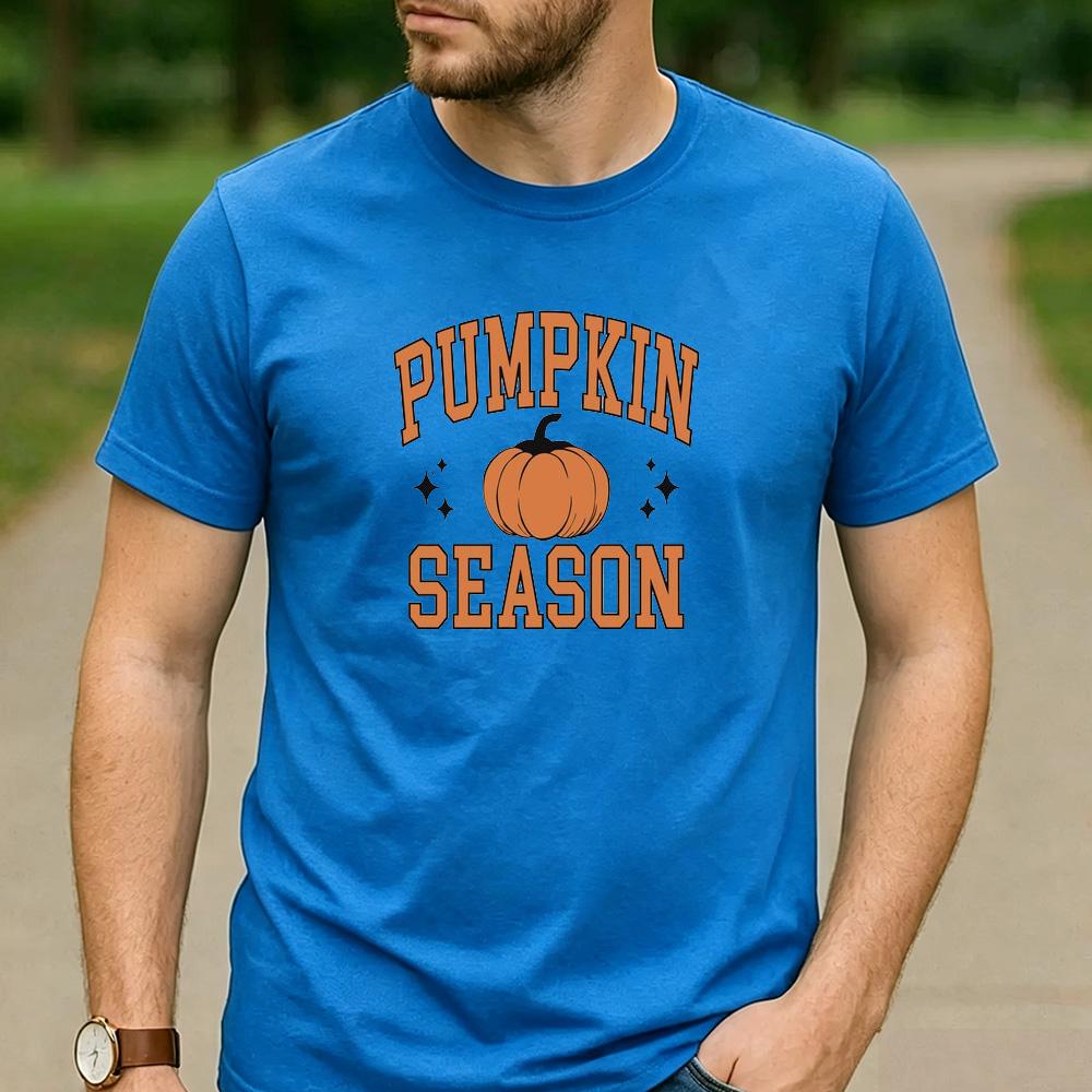 Vintage Pumpkin Season Pumpkin Spice Graphic T Shirt Unisex Cotton Short Sleeve Happy Thanksgiving Autumn Fall Casual Outfit Tee