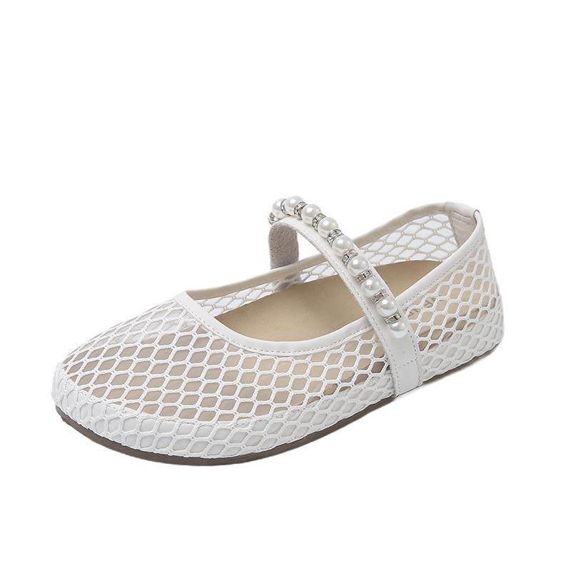 

Shallow single shoes women s new spring gentle pregnant women flat-soled soft-soled Mary Jane Doudou shoes 40 білий