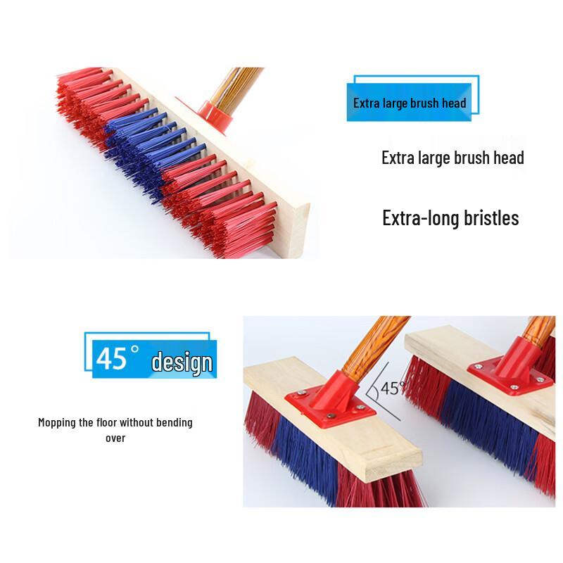 Hesidige Long Handle Hard Bristle Floor Scrub Brush