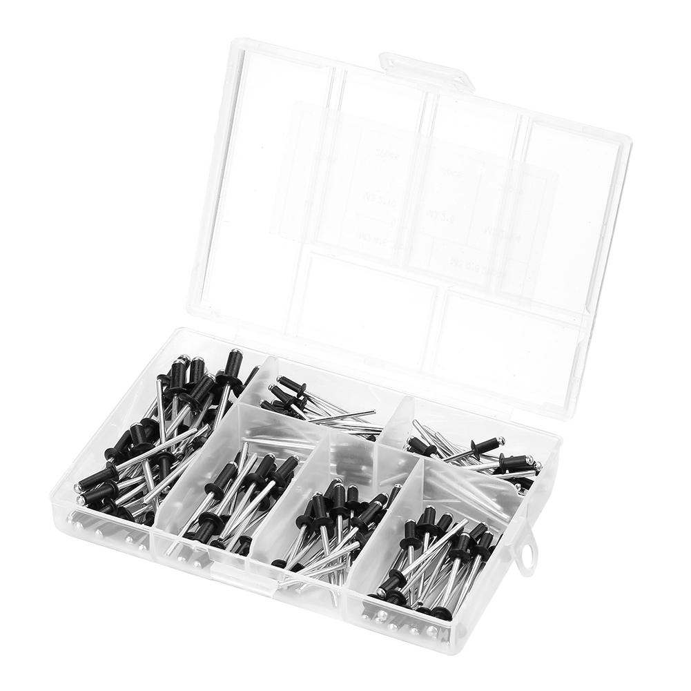 

Набор 120 шт. M2.4 M3.0 M3.2 M4 Алюминиевые вытяжные заклепки Крепеж Ассортиментный набор с коробкой