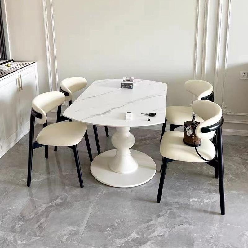 2pcs Minimalist dining chair - Nordic style, with backrest, memory foam seat, suitable for modern home or restaurant decoration