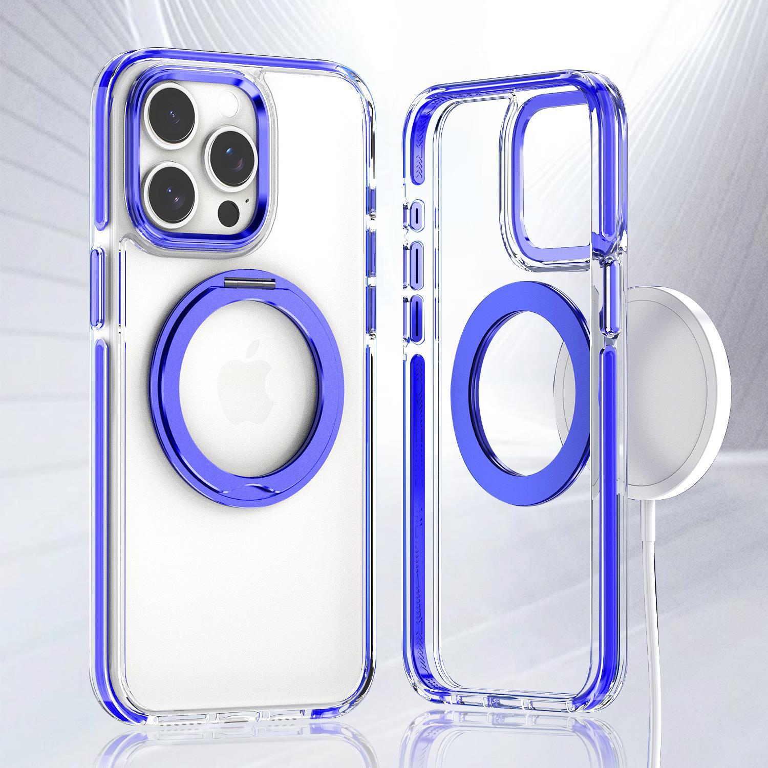 

Подходит для Apple 15ProMax Новый Чехол для мобильного телефона Вращающийся кронштейн Магнитная присоска IPhone16 Прозрачный Анти-падение 14pro iPhone15