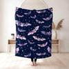 Halloween Flannel Blanket, 3D Printed Anime Ghost Throw Blanket, Skin‑Friendly for Bedroom Sofa, Multiple Size Single Twin King