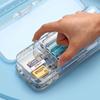 Kawaii Transparent Pencil Case Double Layer Multifunction Kids Pen Stationery