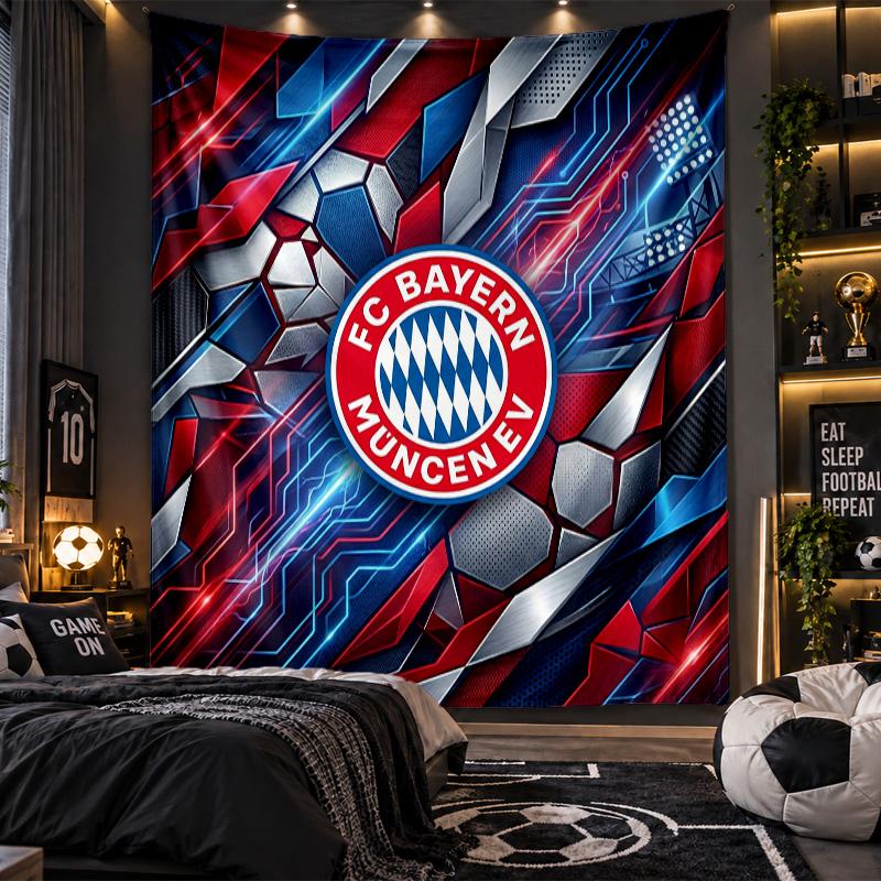 Duvara Asılan Duvar Halısı Bayern Münih Baskılı Kumaş Salon Yatak Odası Ev Dekorasyonu İçin