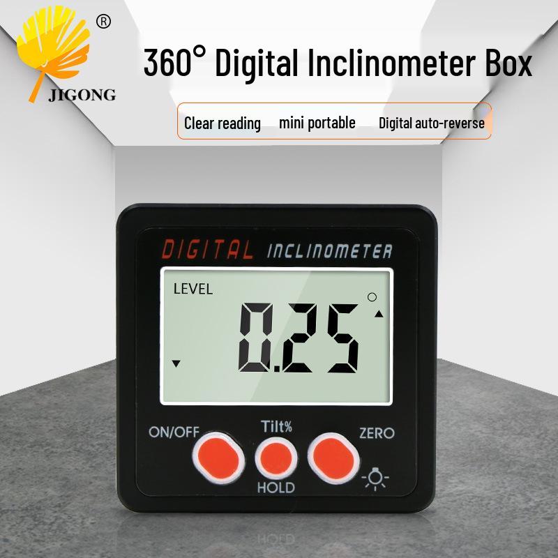IP54 Precision Digital Inclinometer 4x90° Protractor Angle Slope Meter Level