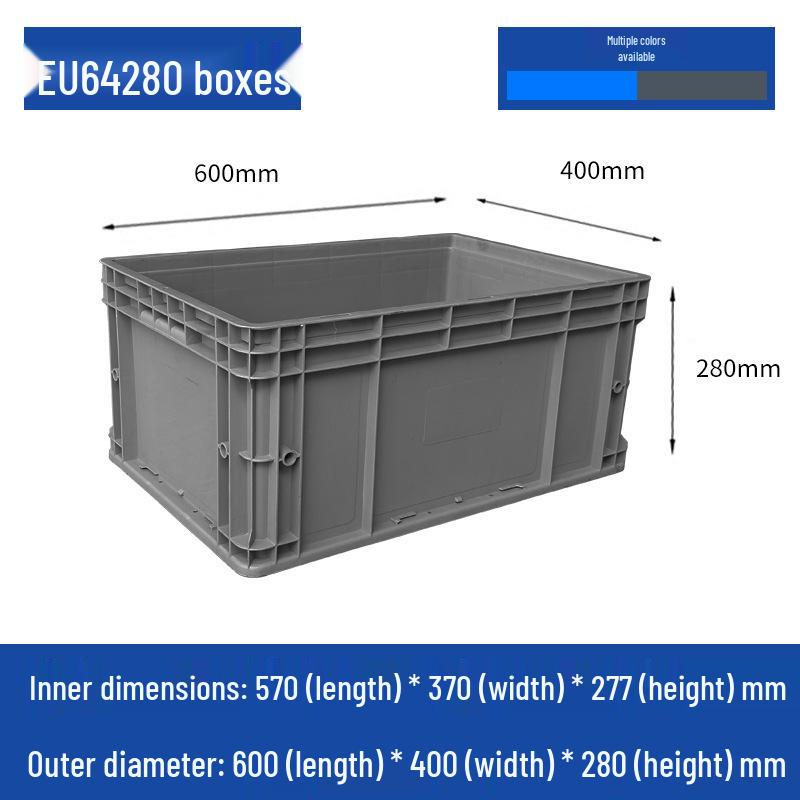 Large Rectangular Plastic Storage Box with Lid – Industrial Organizer & Tool Turnover Box