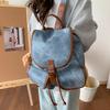 Vintage Color Block Backpack Women's Lightweight Backpack