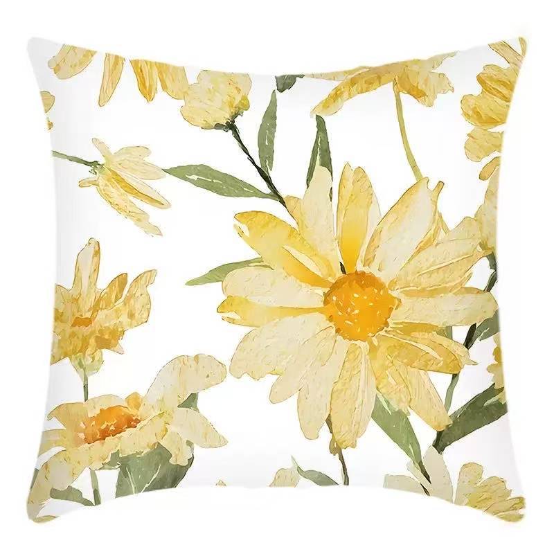 

Spring and Summer Daisy Pillowcase, Peach Skin Velvet Home Decoration Sofa Pillowcase 45 * 45Cm pillowcase
