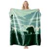 Cool Contrast Tiger Print Flannel Blanket Soft Nap Air Conditioner Throw Home