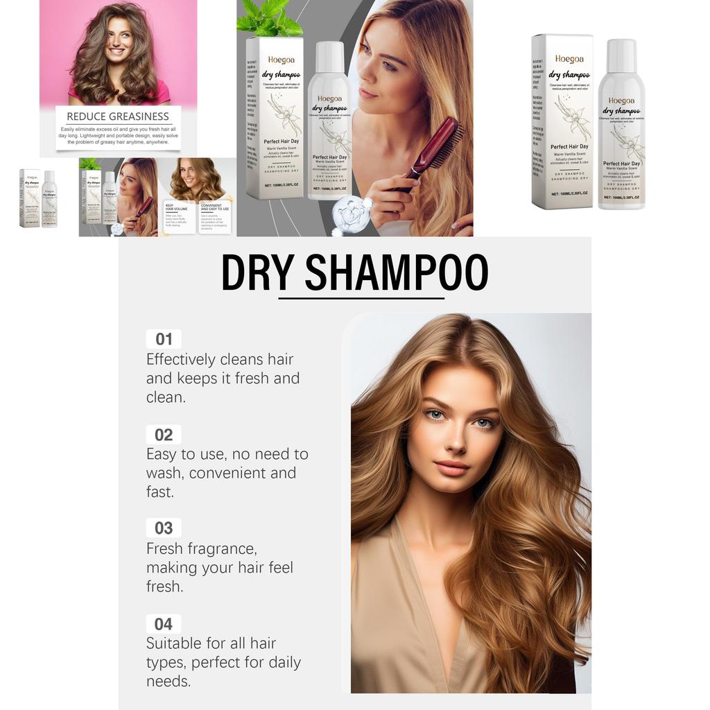 Hoegoa Gentle Herbal Dry Shampoo Spray For Soft And Manageable Hair Care Essentials