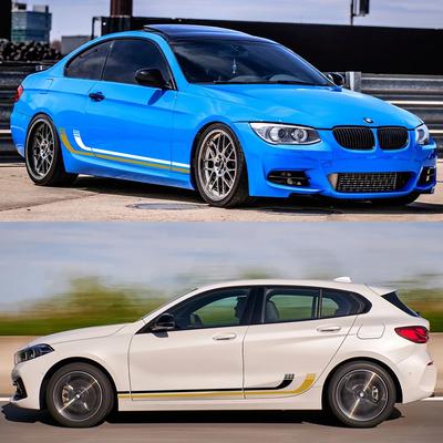 2PCS Car Side Door Stickers Vinyl Decals DIY Auto Exterior Accessories For BMW 1 Series E82 E87 E88 F20 F21 F70 E81 F40 F52