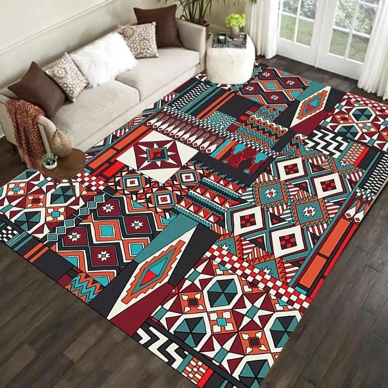 Nordic Moroccan Carpet Bedroom Living Room Dirt Resistant Carpet Bohemian National Style Home Decor Washroom Floor Mat