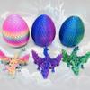 3D-gedruckter Drache Bunter Edelstein Drachenfiguren Bewegliches Gelenk Drehbar Gelenkige Drachen-Bastelarbeiten Schreibtisch Westliche Actionfigur
