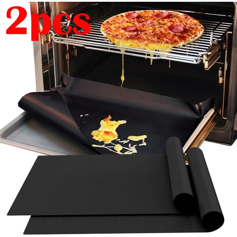 2pcs Large Non Stick Oven Liner Reble Protector Mat Heat Resistant Grill Mats 60X 40CM BBQ Grill Mat Baking Mat