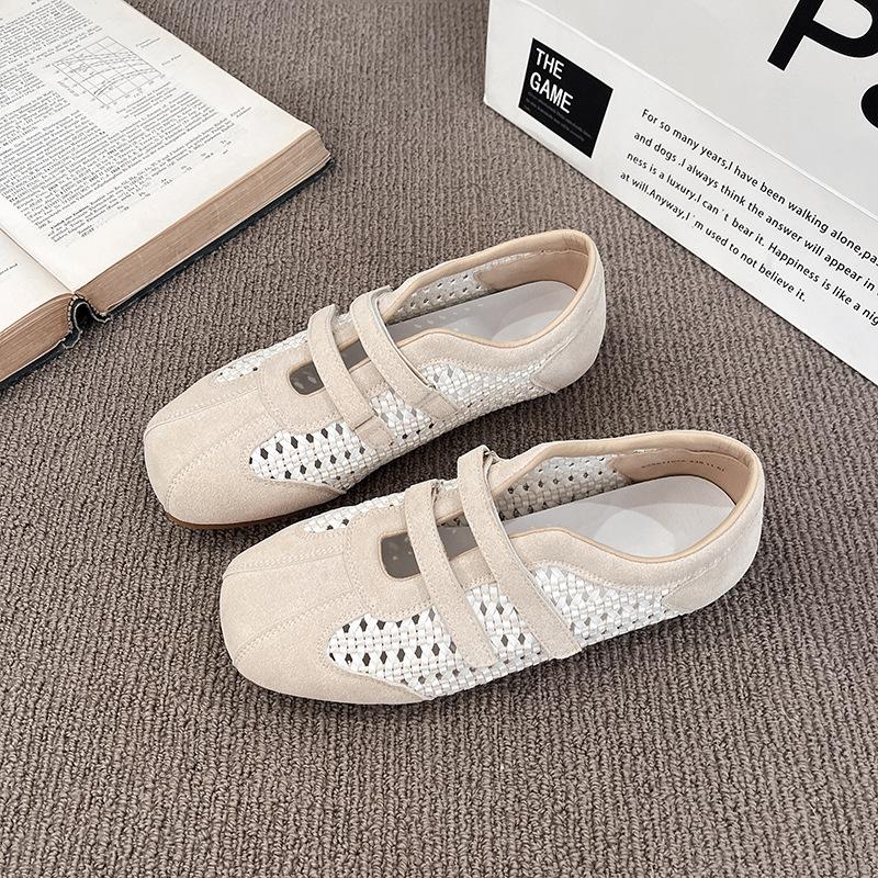 

Сетчатая обувь 2025 мягкая подошва полая дышащая новые летние ретро сандалии немецкие тренировочные туфли женские плетеные универсальные повседневные туфли 40