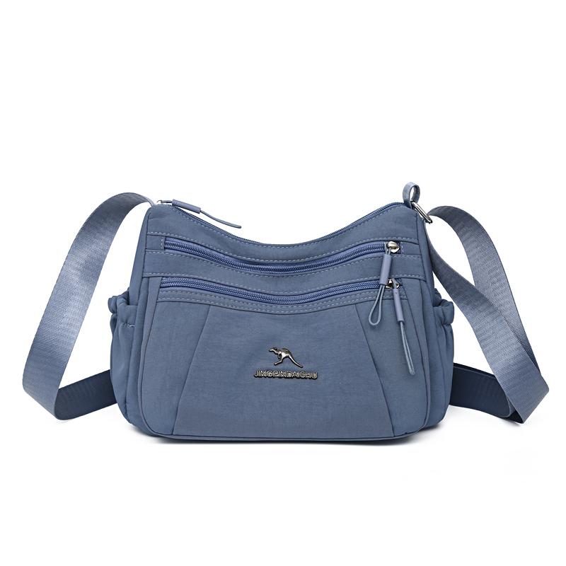 Women Nylon Crossbody Bag Multi Pocket Shoulder Handbag with Adjustable Strap