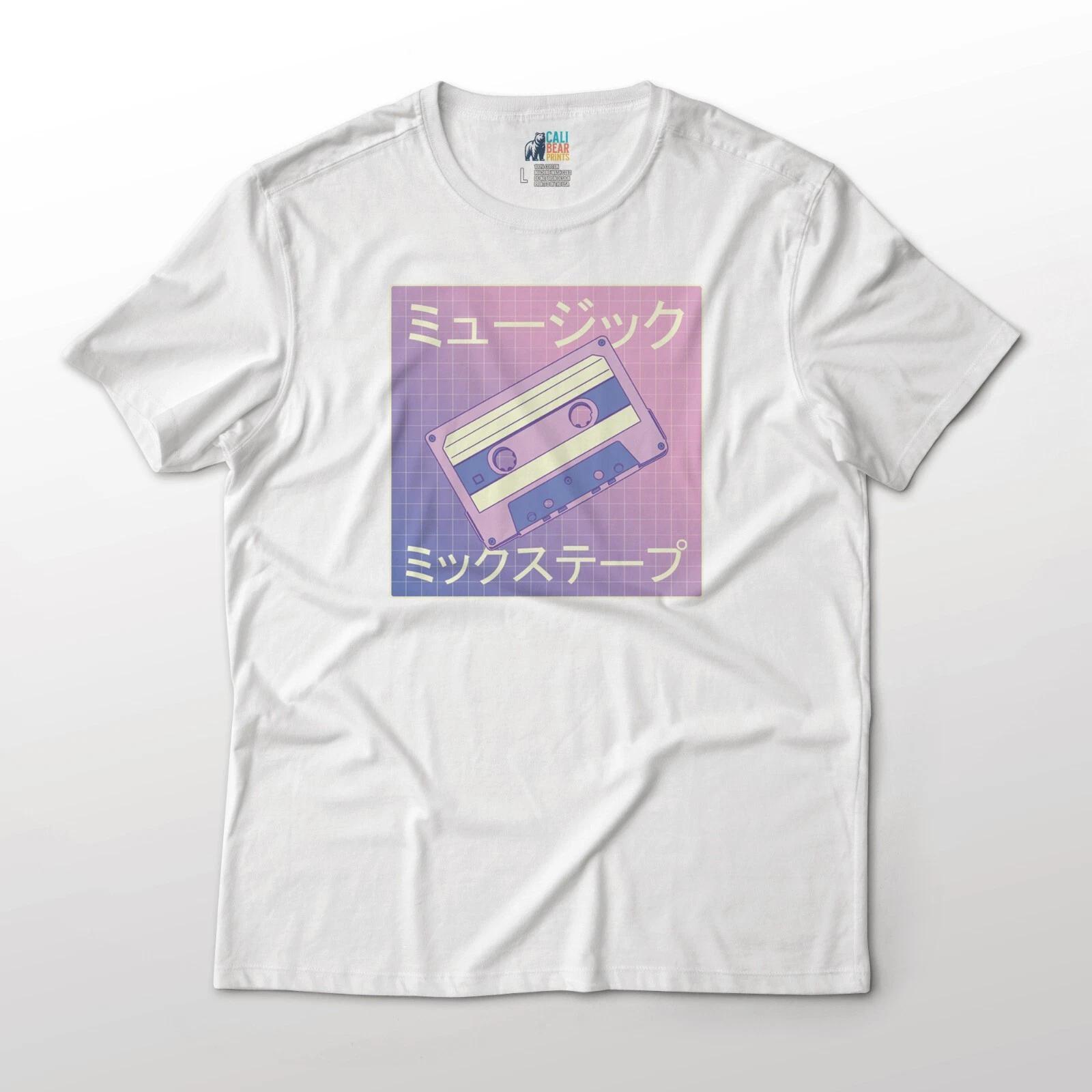 Retro Mixtape Japanese Clean Retro Synthwave Art Graphic T-T-Shirt Print S