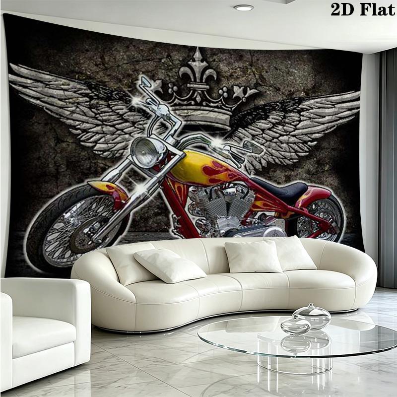 Motor cycles Wall Tapestry Aesthetic Wall Hanging Printed Fabric Blanket Decorative Tapestries for Bedroom Living Room Home Decor