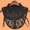 Girls Hollow Out Lace Shirt Detachable Fake Collar Shirt Lapel Blouse Top Adjustable Women Clothes Ladies False Collar Decor