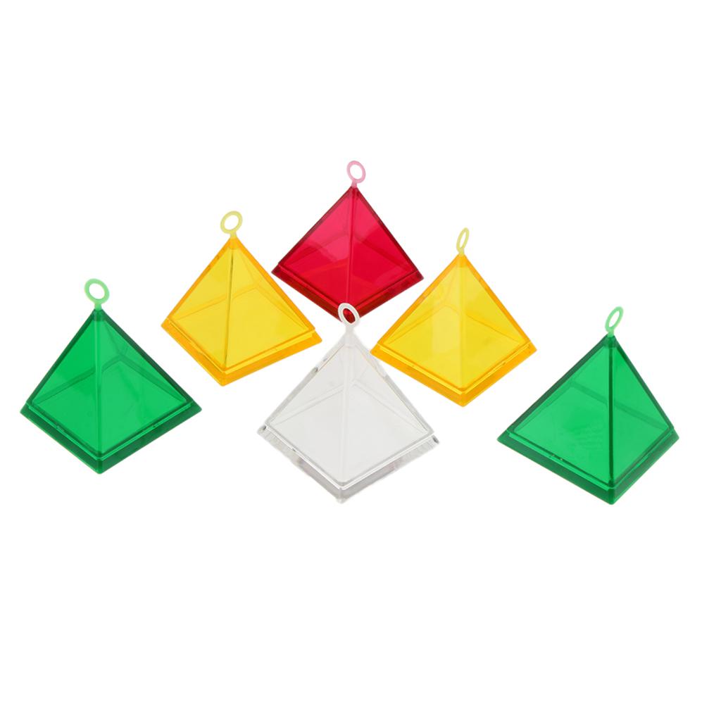 Pieces of 6 Pyramid Shape Balloon Weights Set Up Props Gift Box Wedding Decor Kits